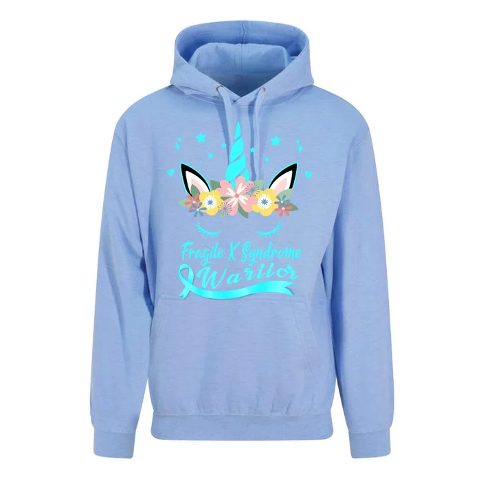 Unicorn Face Fragile X Syndrome Awareness Gift Unisex Surf Hoodie