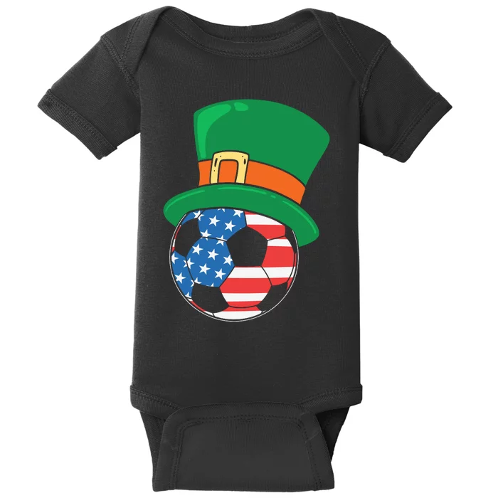 USA Flag Football Leprechaun Patrick Baby Bodysuit