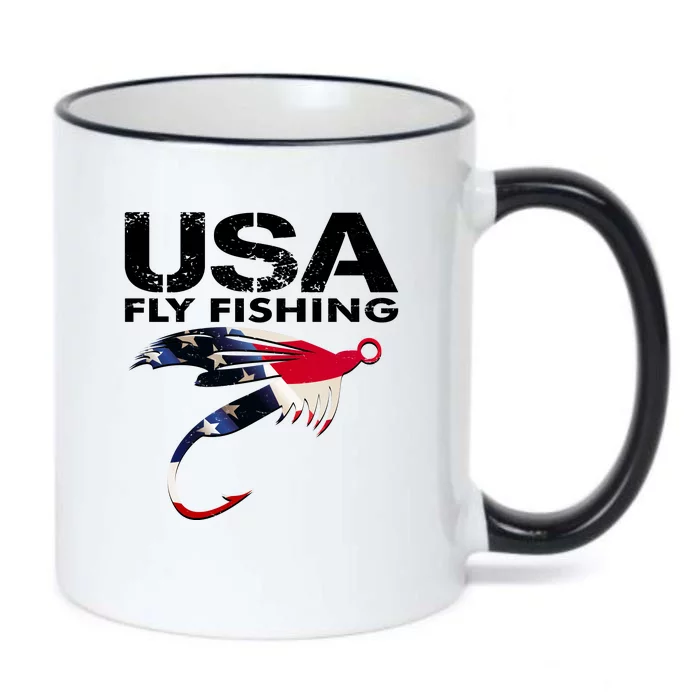 USA Fly Fishing Sport Fishing Fan Black Color Changing Mug