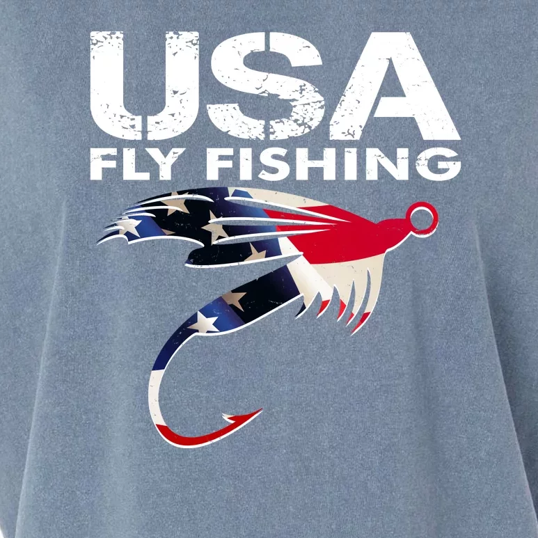 USA Fly Fishing Sport Fishing Fan Garment-Dyed Women's Muscle Tee