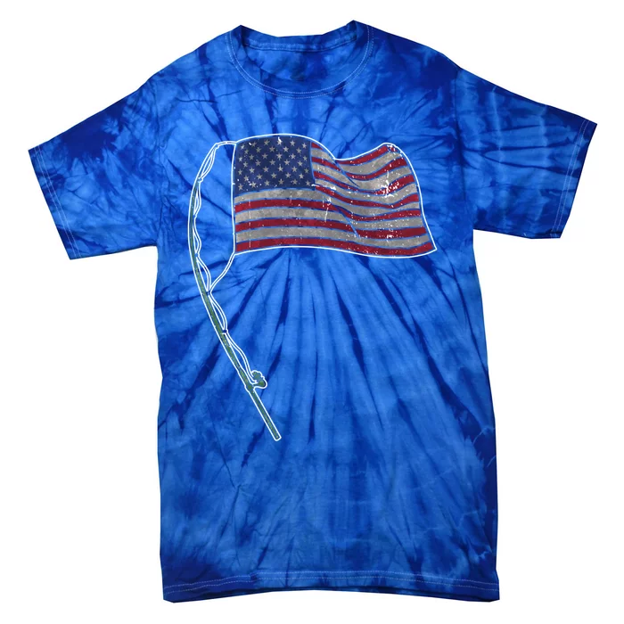 Usa Flag Fishing Sea Bass Fisher 4th Of July Gift Tie-Dye T-Shirt