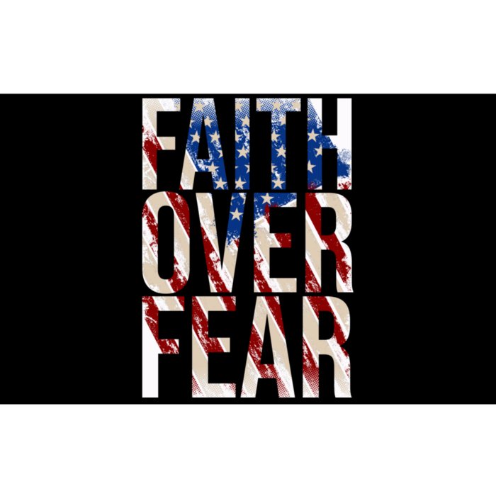 Usa Flag Faith Over Fear Christian American Jesus Bumper Sticker