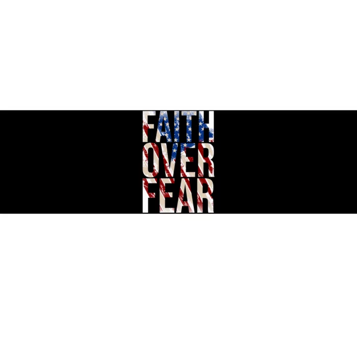 Usa Flag Faith Over Fear Christian American Jesus Bumper Sticker