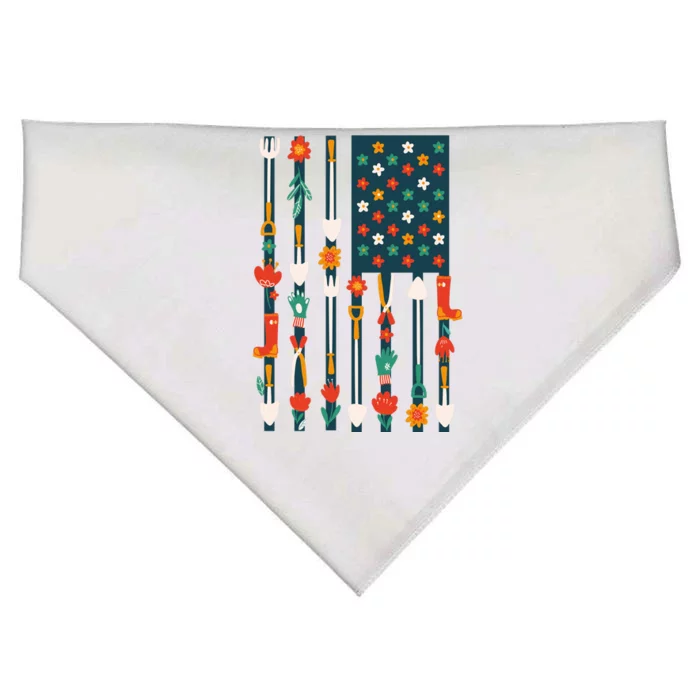 USA Flower Flag Garden USA-Made Doggie Bandana