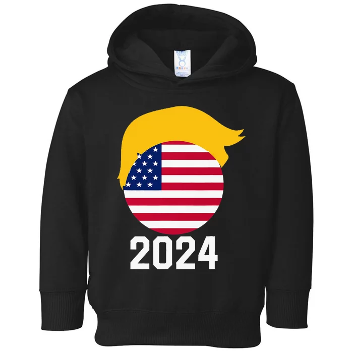 Usa Flag For Trump Love 2024 Election President Toddler Hoodie