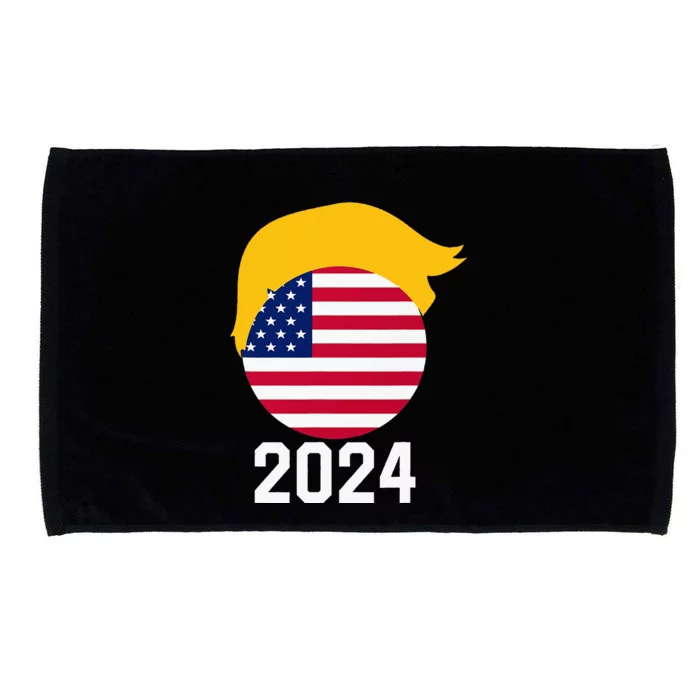 Usa Flag For Trump Love 2024 Election President Microfiber Hand Towel