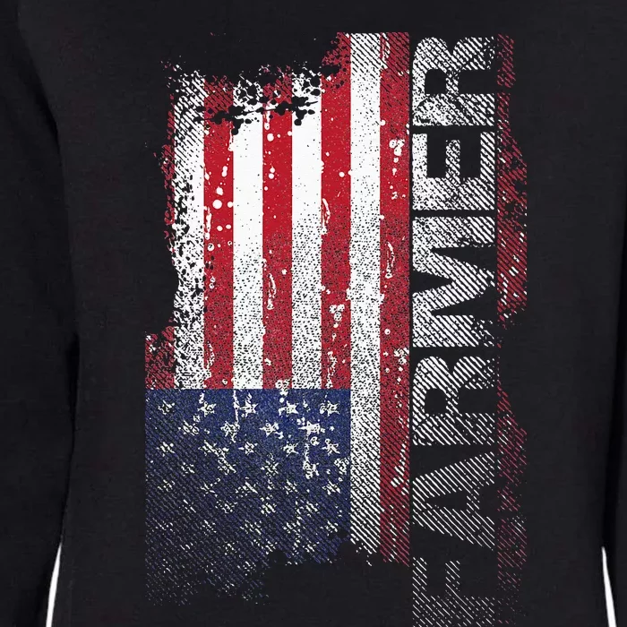 USA Flag Farmer , American Farmers Tee Patriotic Gift Womens California Wash Sweatshirt