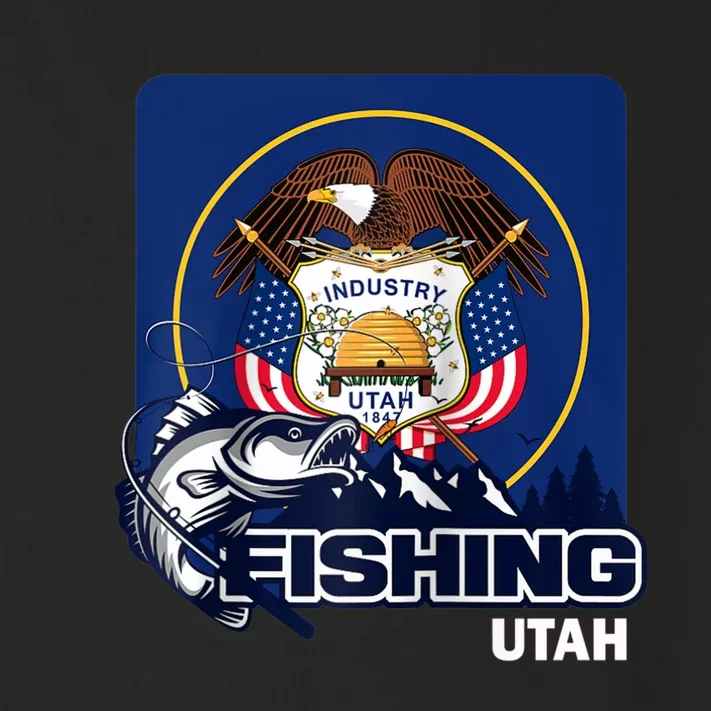 Utah Fishing Flag Of Utah Fishing In Utah Toddler Long Sleeve Shirt