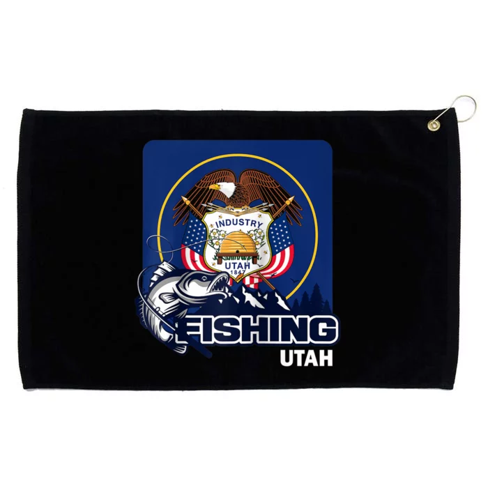 Utah Fishing Flag Of Utah Fishing In Utah Grommeted Golf Towel