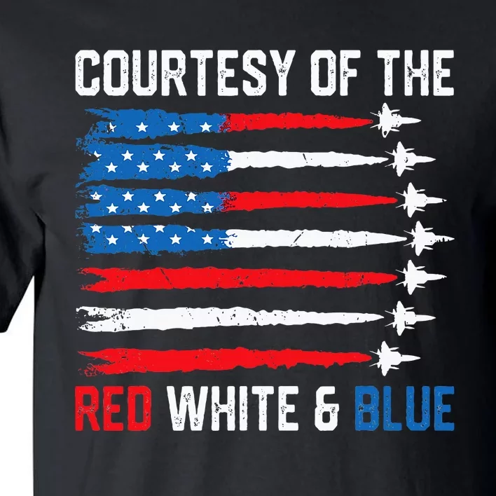 Usa Flag Fighter Jets 4th Of July Tall T-Shirt