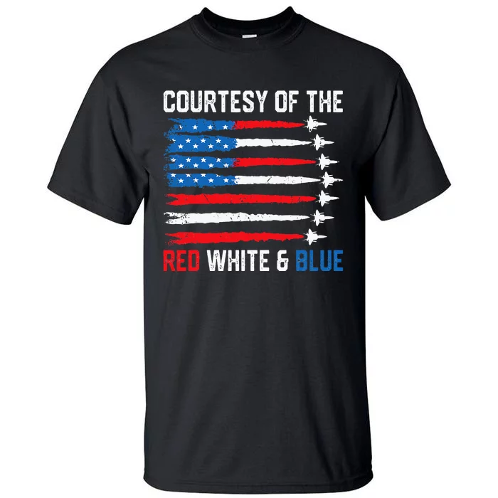 Usa Flag Fighter Jets 4th Of July Tall T-Shirt