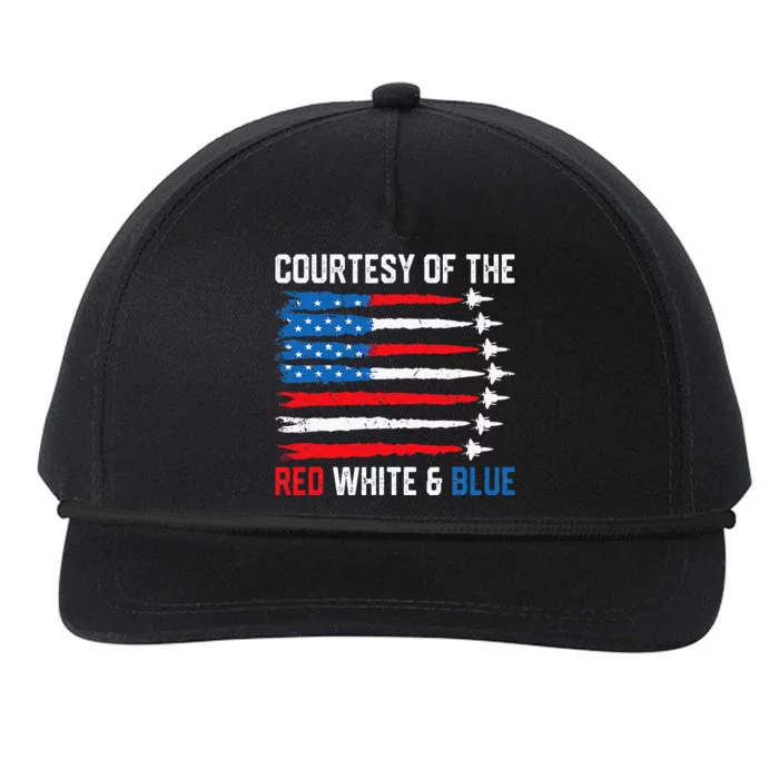 Usa Flag Fighter Jets 4th Of July Snapback Five-Panel Rope Hat