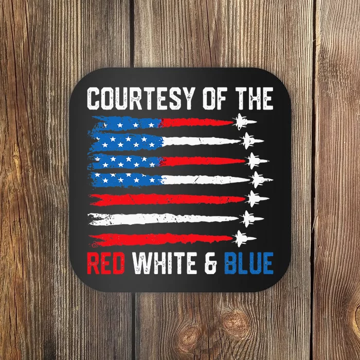 Usa Flag Fighter Jets 4th Of July Coaster