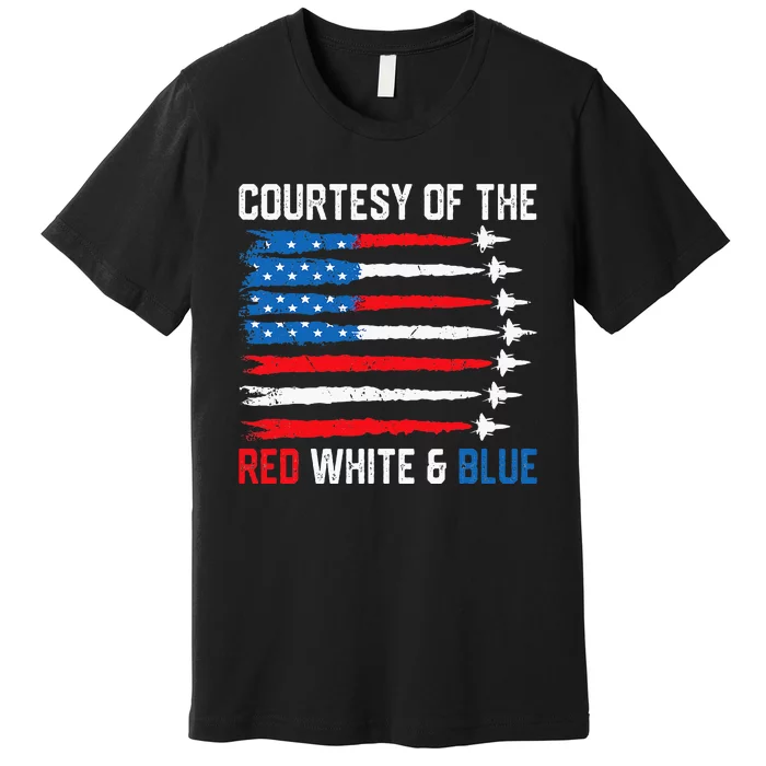 Usa Flag Fighter Jets 4th Of July Premium T-Shirt