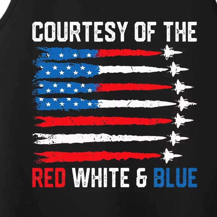 Usa Flag Fighter Jets 4th Of July Performance Tank