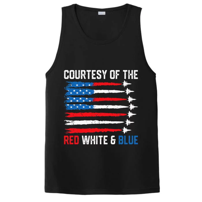 Usa Flag Fighter Jets 4th Of July Performance Tank