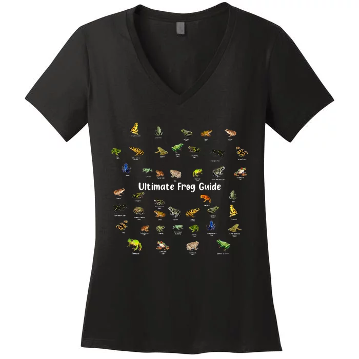 Ultimate Frog Guide Funny Frog Lover Frog Owner Funny Frogs Women's V-Neck T-Shirt