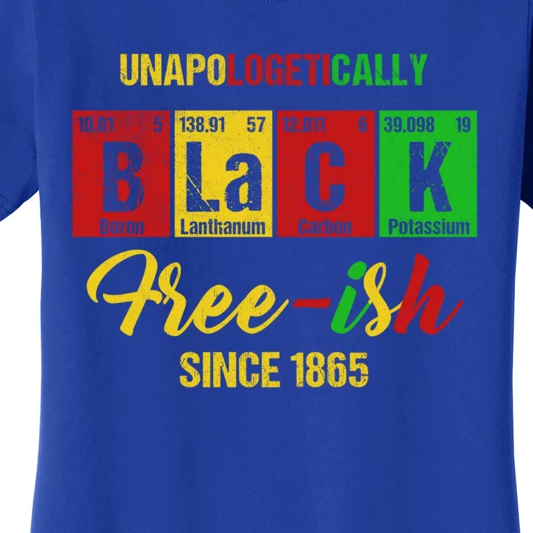 Unapologetically Freemeaningful Giftish 1865 Juneteenth Black History Meaningful Women's T-Shirt