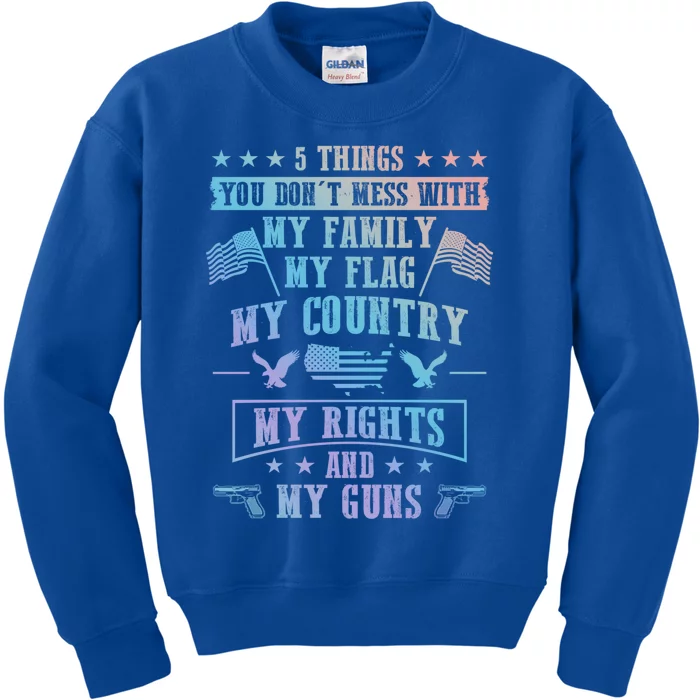 Usa Freedom Good To Be An American Flag Country And Guns Funny Gift Kids Sweatshirt