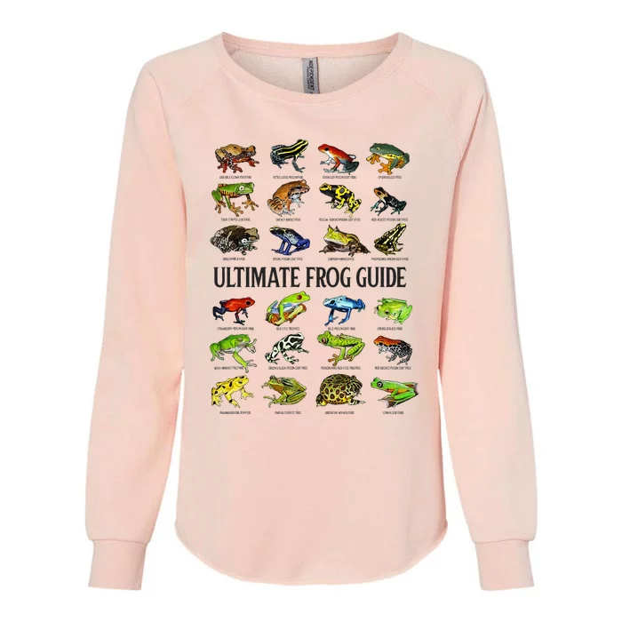 Ultimate Frog Guide Funny Frog Lover Species Guide Womens California Wash Sweatshirt