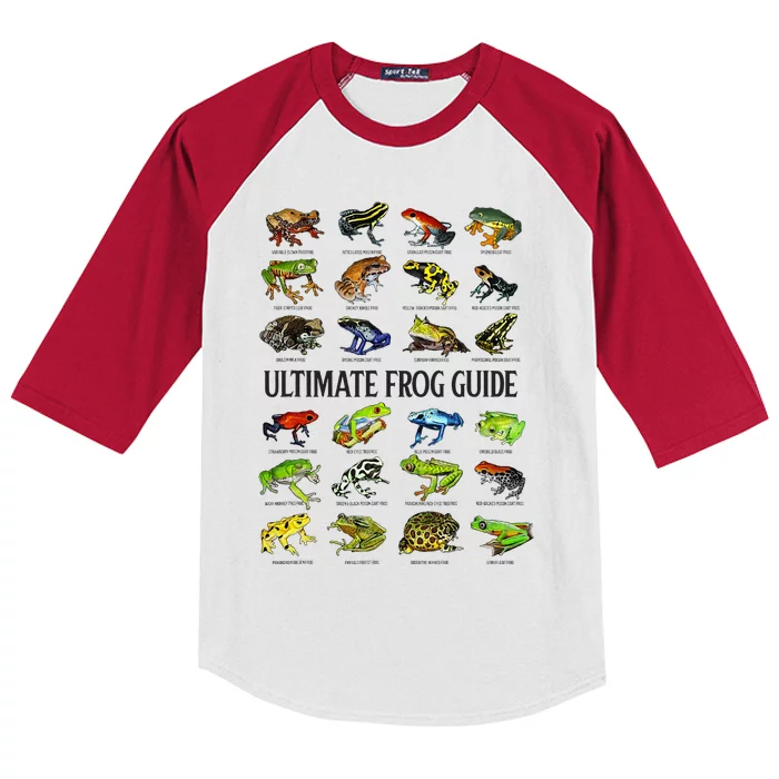 Ultimate Frog Guide Funny Frog Lover Species Guide Kids Colorblock Raglan Jersey