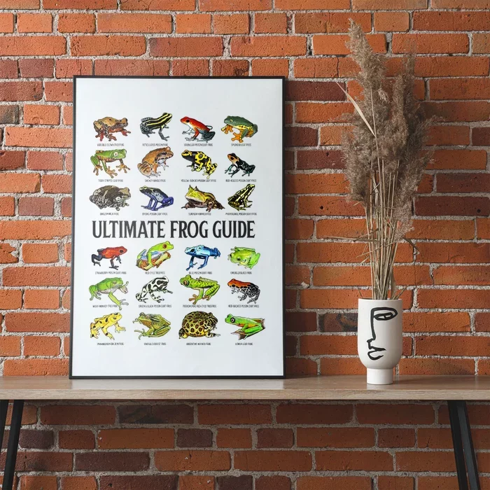 Ultimate Frog Guide Funny Frog Lover Species Guide Poster