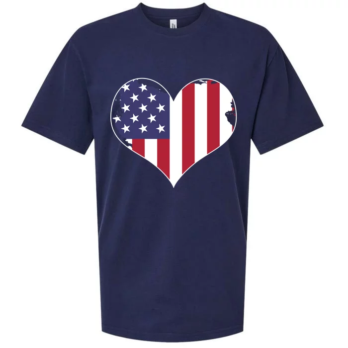 Usa Flag Gift Sueded Cloud Jersey T-Shirt