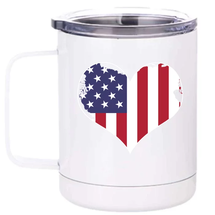 Usa Flag Gift Front & Back 12oz Stainless Steel Tumbler Cup