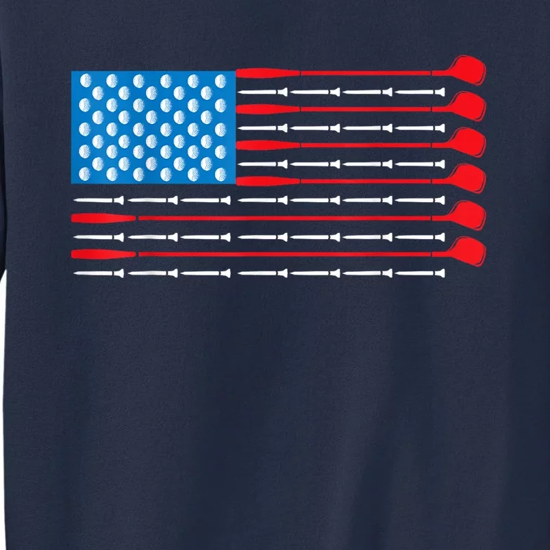 Usa Flag Golf Clubs & Golf Balls Patriotic Golf Gift Sweatshirt