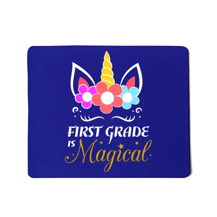 Unicorn First Grade Funny Gift Quote Funny Gift Mousepad