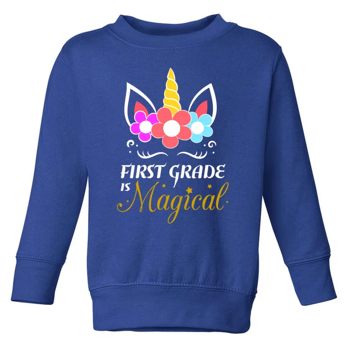 Unicorn First Grade Funny Gift Quote Funny Gift Toddler Sweatshirt