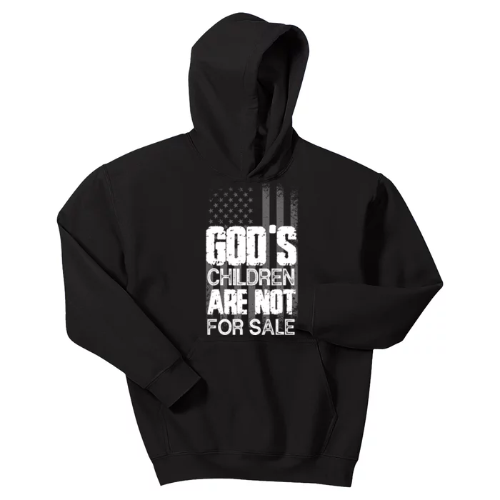 USA Flag GODS Children Are Not For Sale Kids Hoodie