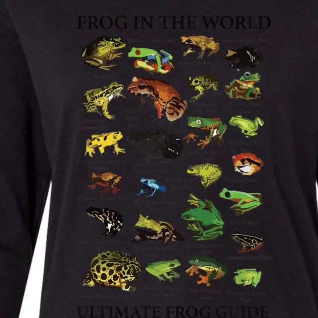 Ultimate Frog Guide Funny Frog Lover Frog Owner Frogs Womens Cotton Relaxed Long Sleeve T-Shirt