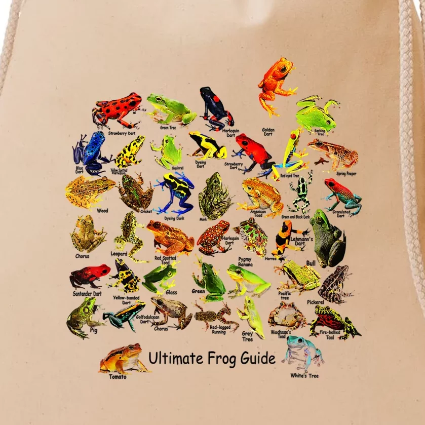 Ultimate Frog Guide Funny Frog Lover Frog Owner Frogs Drawstring Bag