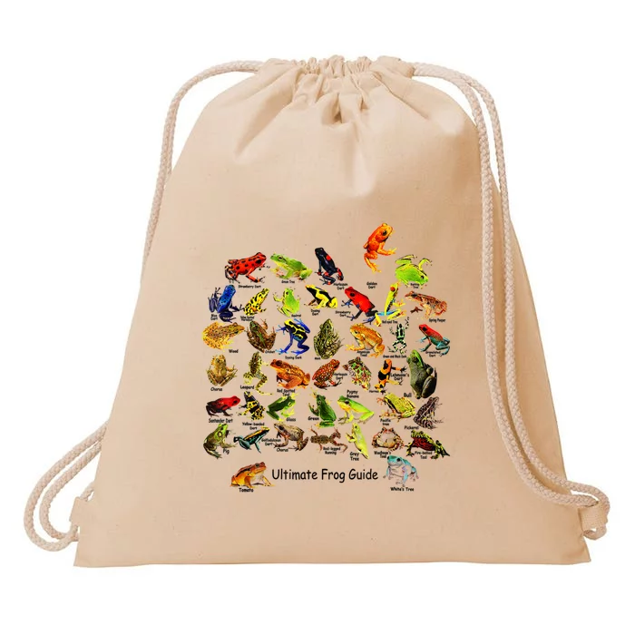 Ultimate Frog Guide Funny Frog Lover Frog Owner Frogs Drawstring Bag