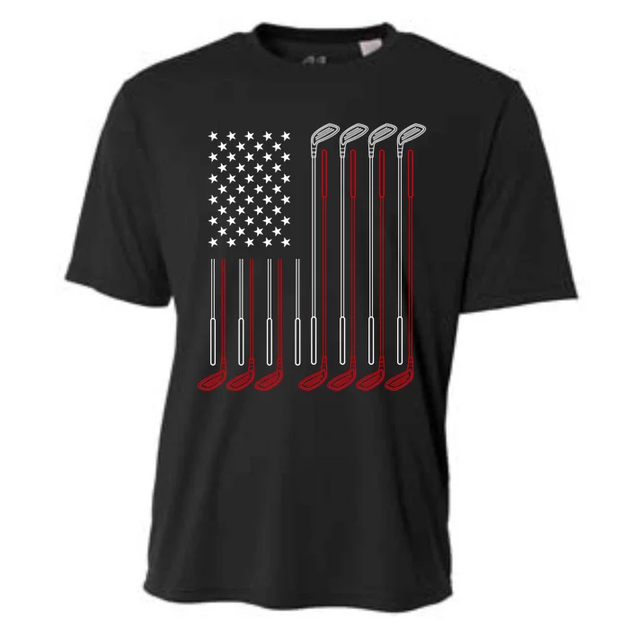 Us Flag Golfer Golfing Sport Golf Course American Pride Golf Gift Cooling Performance Crew T-Shirt