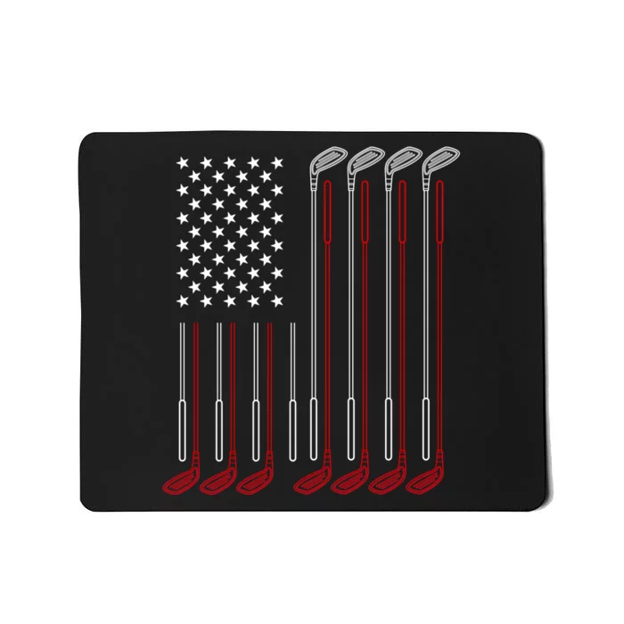 Us Flag Golfer Golfing Sport Golf Course American Pride Golf Gift Mousepad