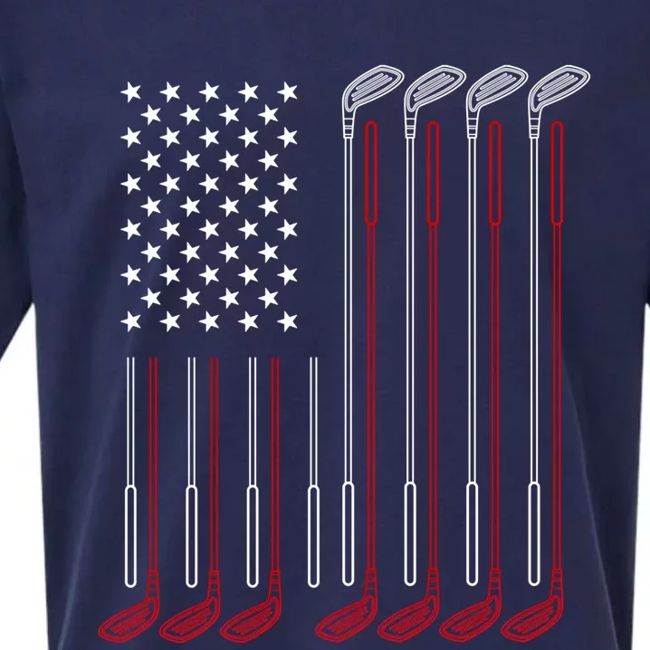 Us Flag Golfer Golfing Sport Golf Course American Pride Golf Gift Sueded Cloud Jersey T-Shirt