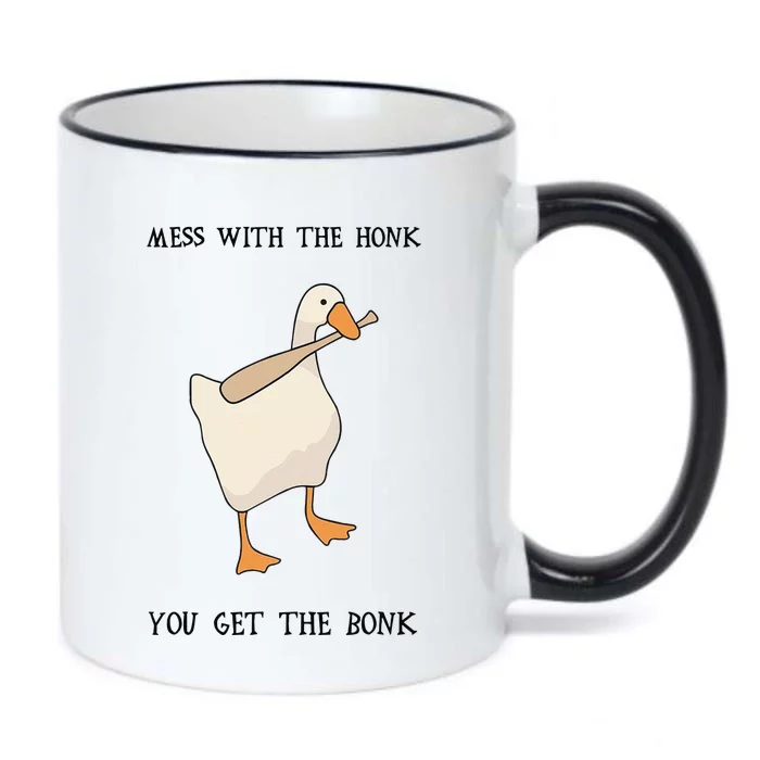 Untitled Funny Goose Game Meme Black Color Changing Mug