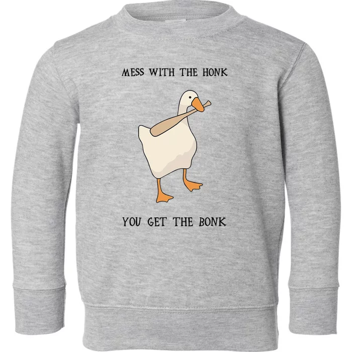 Untitled Funny Goose Game Meme Toddler Sweatshirt