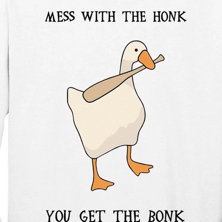 Untitled Funny Goose Game Meme Tall Long Sleeve T-Shirt