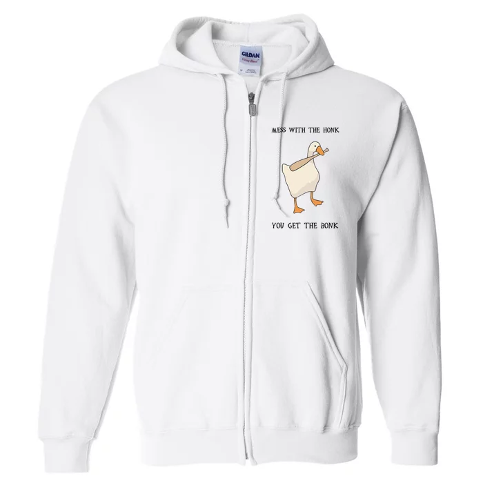 Untitled Funny Goose Game Meme Full Zip Hoodie