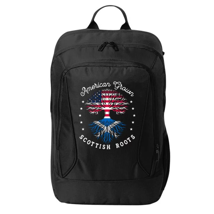 Usa Funny Gift American Grown Meaningful Gift Scottish Roots Tee Us Cool Gift City Backpack