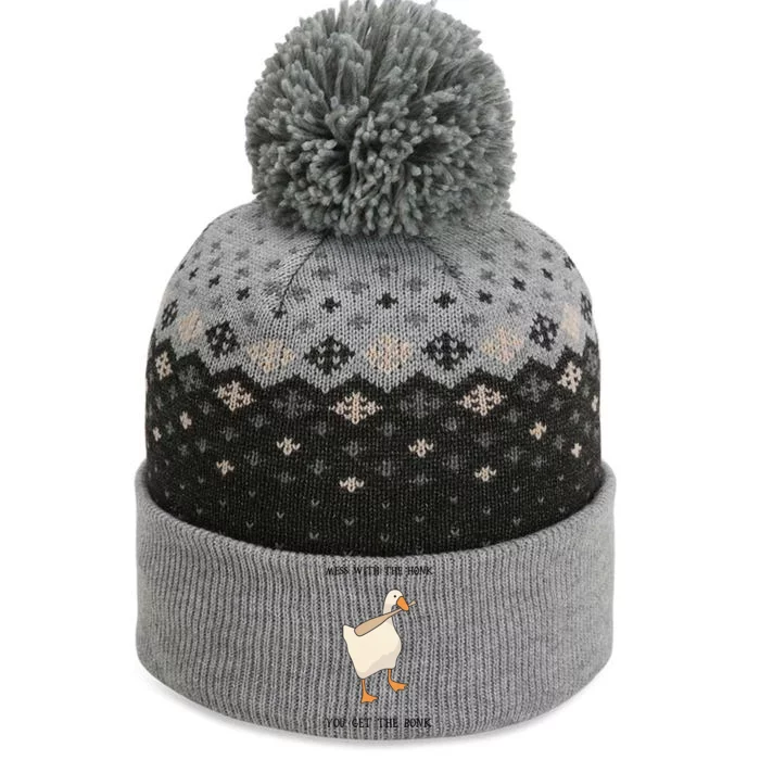 Untitled Funny Goose Game Meme The Baniff Cuffed Pom Beanie