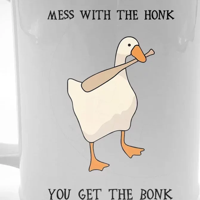 Untitled Funny Goose Game Meme Front & Back Beer Stein