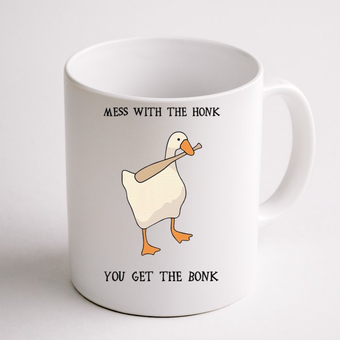 Untitled Funny Goose Game Meme Front & Back Coffee Mug