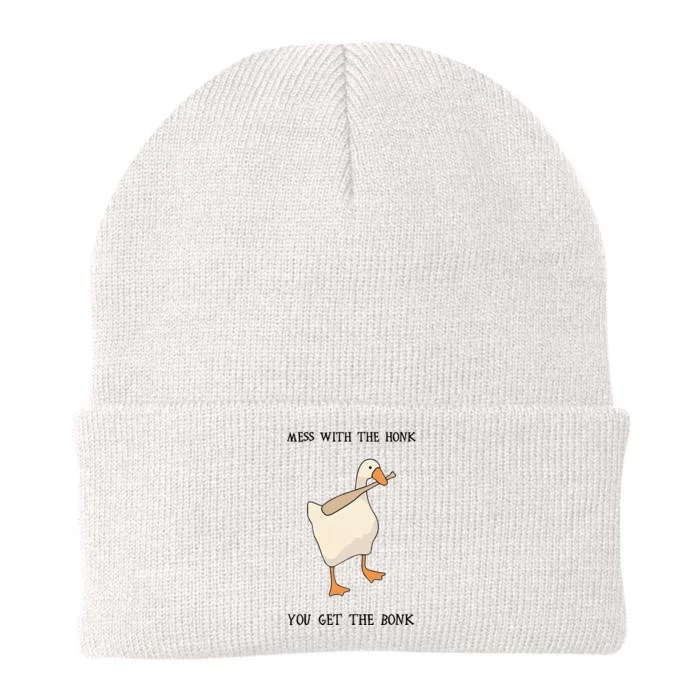 Untitled Funny Goose Game Meme Knit Cap Winter Beanie