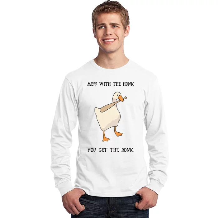 Untitled Funny Goose Game Meme Tall Long Sleeve T-Shirt