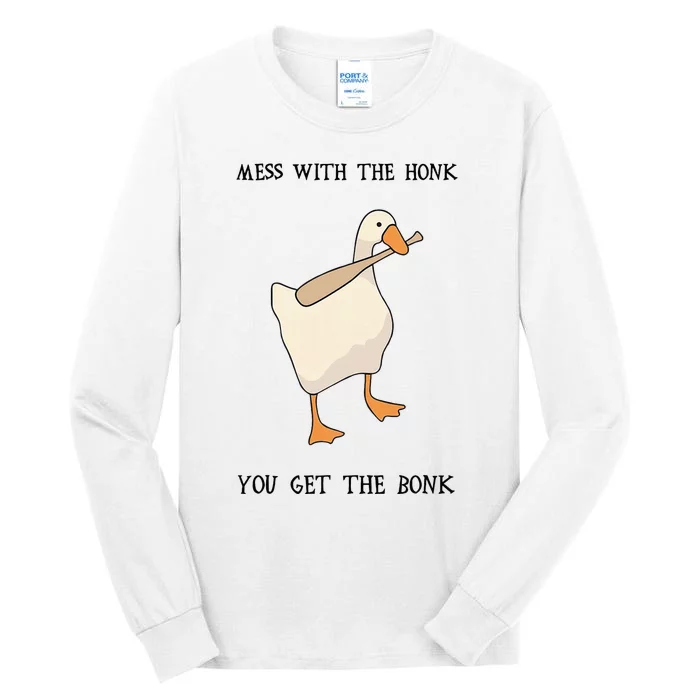 Untitled Funny Goose Game Meme Tall Long Sleeve T-Shirt