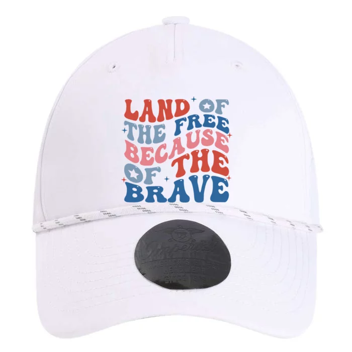 US Flag Groovy Land Of The Free Because Of The Brave Performance The Dyno Cap